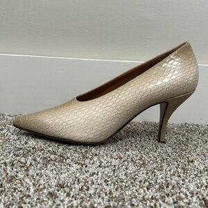 DRIES VAN NOTEN Pointed Python Embossed Pumps